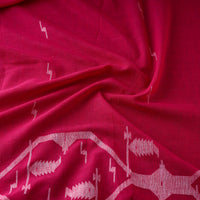 Pink - Pure Handloom Cotton Bengal Jamdani Fabric 21