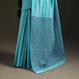 Godavari Jamdani Zari Buti Pure Handloom Cotton Saree 17