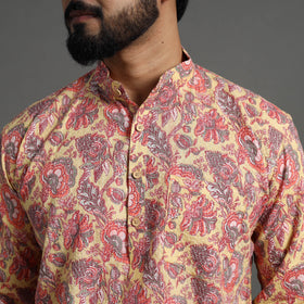Buy Kantha Stitch Cotton Short Jaipur Kurta for Men