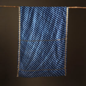 Chanderi Silk Leheriya Tie-Dye Saree with Zari Border 15