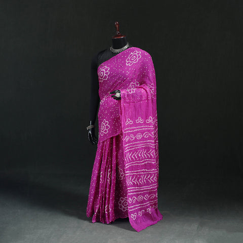 Kutch Bandhani Tie-Dye Cotton Saree 64