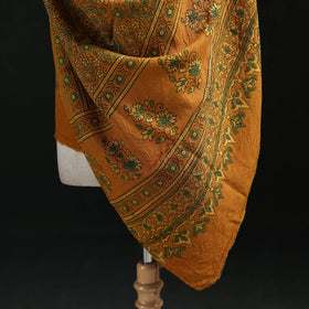 Ajrakh Hand Block Print Natural Dyed Handwoven Acrylic Wool Shawl 32