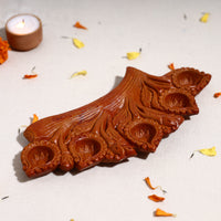 Festive Decor Terracotta Handmade Diya Thali (10 x 4 in)