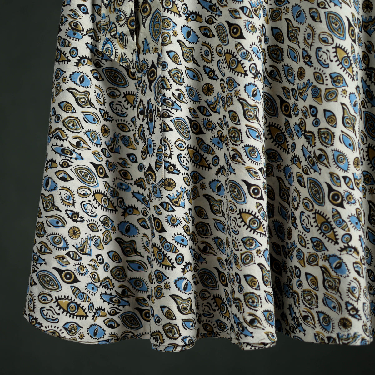 Ajrakh Hand Block Print Cotton Wrap Around Skirt 14