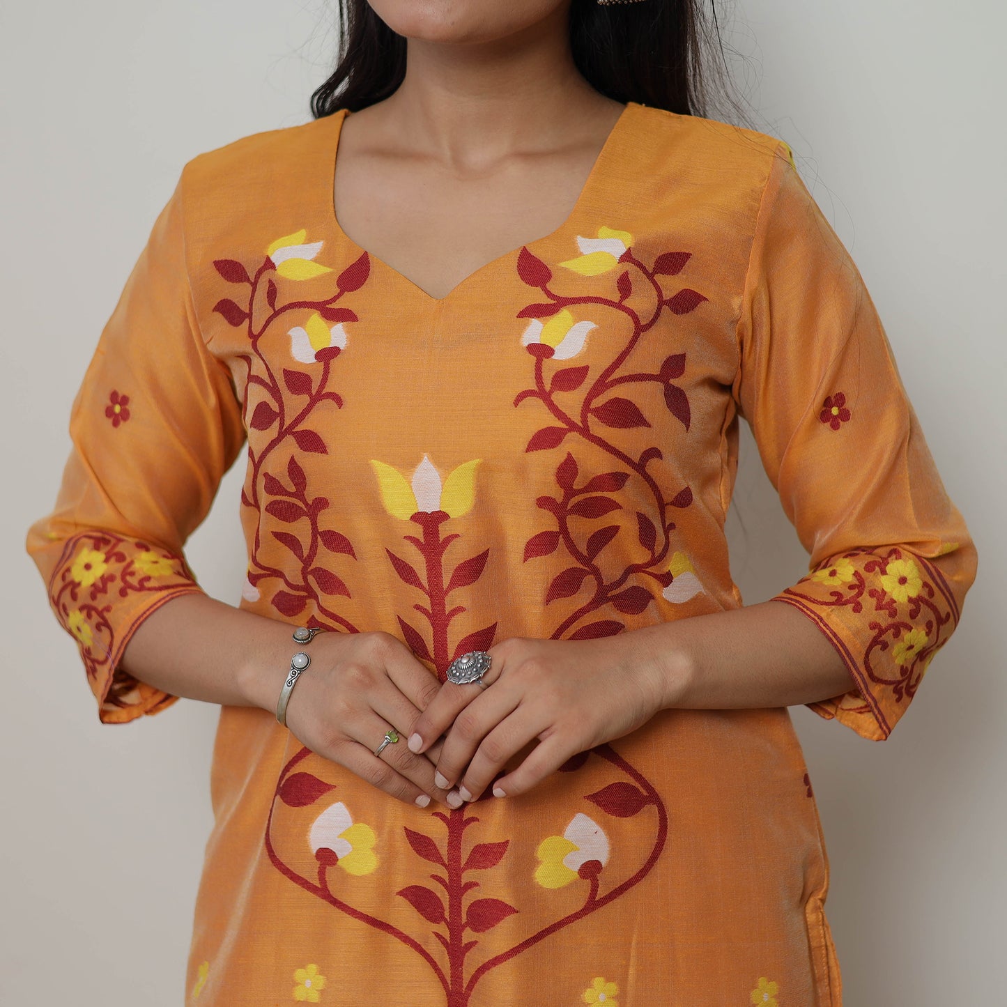 Jamdani Kurta with Dupatta Set