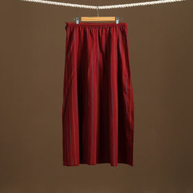 Maroon - cotton flared jacquard weave palazzo 05