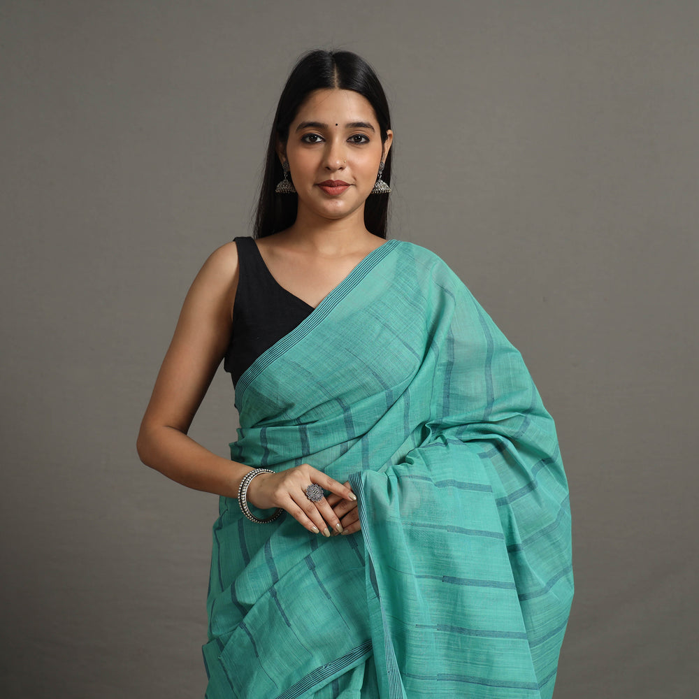 Green - Kuppadam Jamdani Cotton Handloom Saree 72