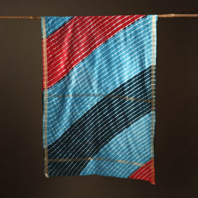 Chanderi Silk Leheriya Tie-Dye Saree with Zari Border 13