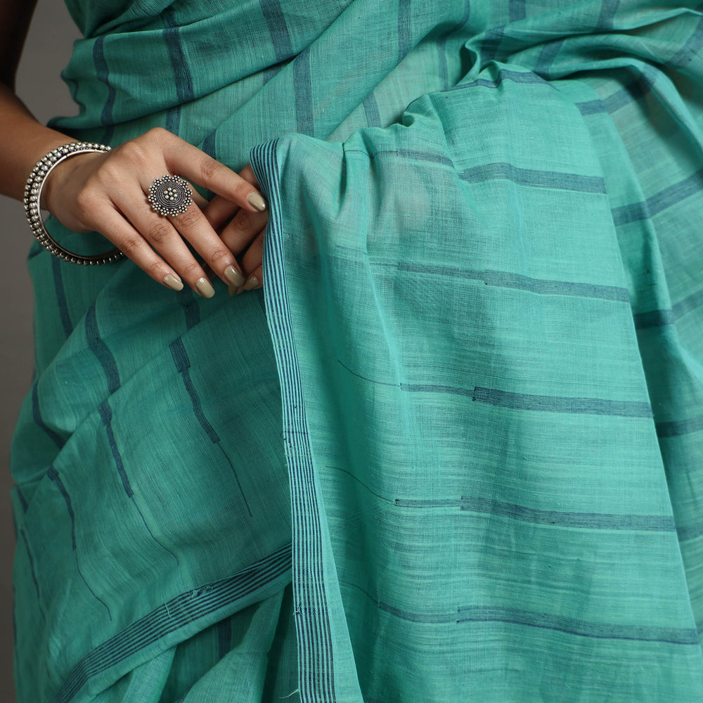 Green - Kuppadam Jamdani Cotton Handloom Saree 72