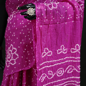 Kutch Bandhani Tie-Dye Cotton Saree 64