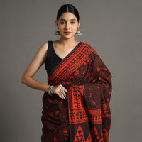 block printed saree