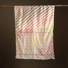 Chanderi Silk Leheriya Tie-Dye Saree with Zari Border 10