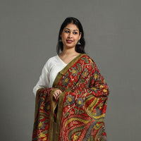 Mangalagiri Cotton Handpainted Pen Work Kalamkari Dupatta 15