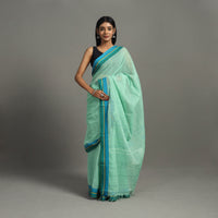 Green - Turned Weft Circuit Cotton Handloom Saree 18