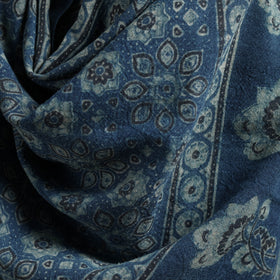 Ajrakh Hand Block Print Natural Dyed Handwoven Acrylic Wool Shawl 33