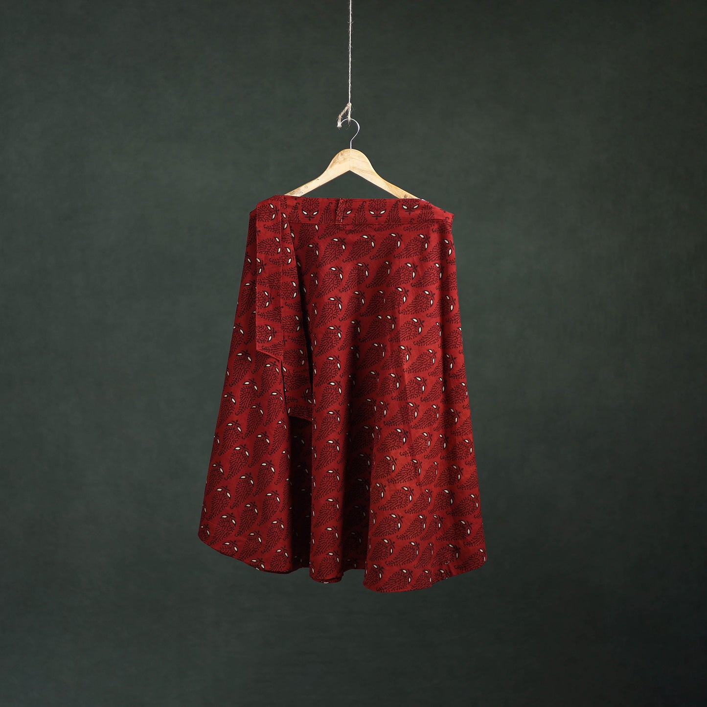 Ajrakh Hand Block Print Cotton Wrap Around Skirt 37