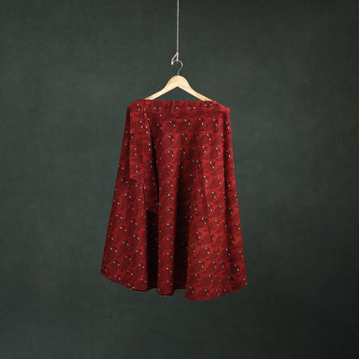 Ajrakh Hand Block Print Cotton Wrap Around Skirt 37