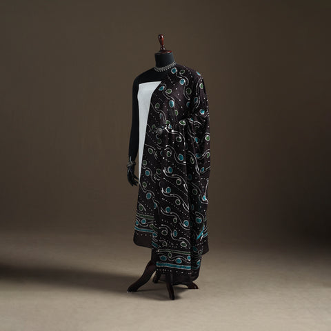 Brown - Hand Batik Print Cotton Dupatta 40