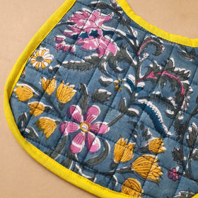 Grey Handmade Cotton Baby Bib