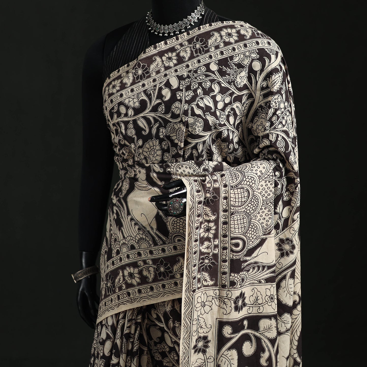 Kalamkari Printed Cotton Saree 16