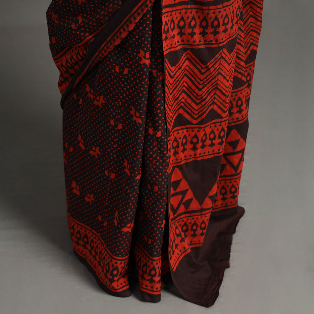 block printed saree