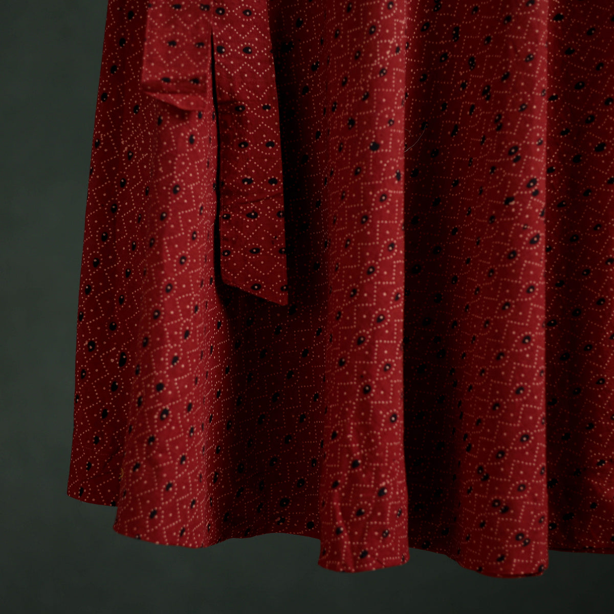 Ajrakh Hand Block Print Cotton Wrap Around Skirt 16