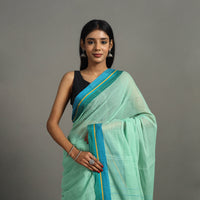 Green - Turned Weft Circuit Cotton Handloom Saree 18