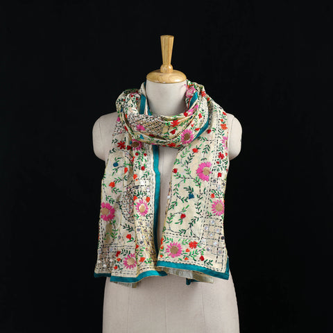 Ranihati Chanderi Silk Hand Embroidered Stole 20
