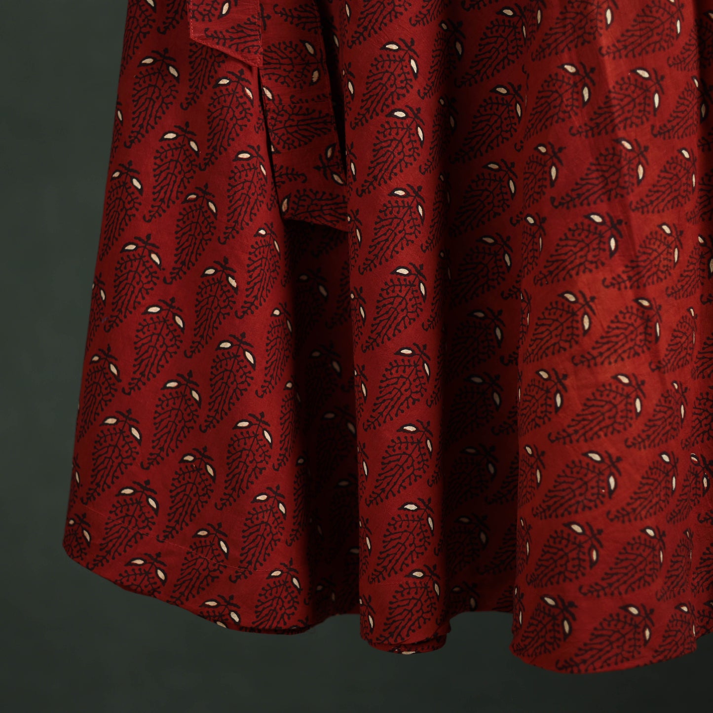 Ajrakh Hand Block Print Cotton Wrap Around Skirt 37