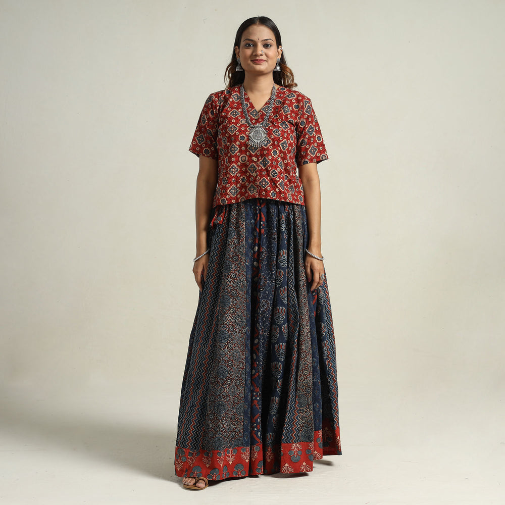 Ajrakh Patchwork Skirt 