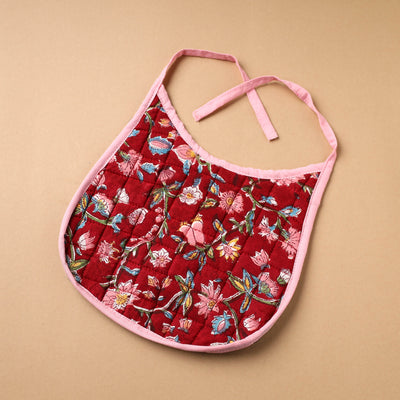 Red Handmade Cotton Baby Bib