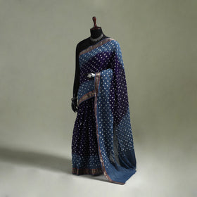 Kutch Tie-Dye Bandhani Cotton Saree with Blouse Piece 54