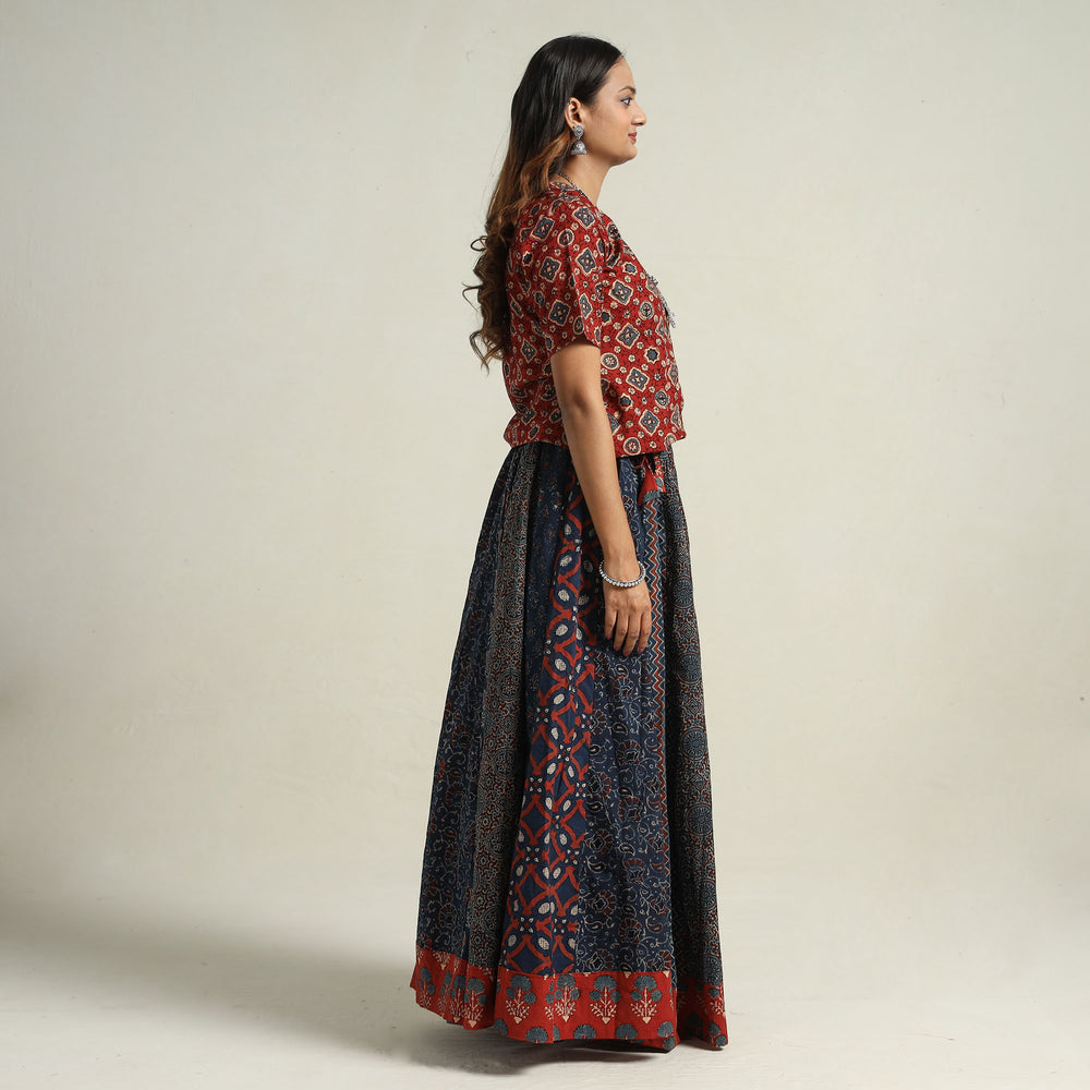 Ajrakh Patchwork Skirt 