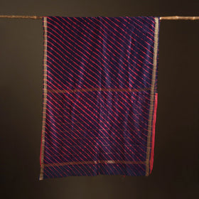 Chanderi Silk Leheriya Tie-Dye Saree with Zari Border 07