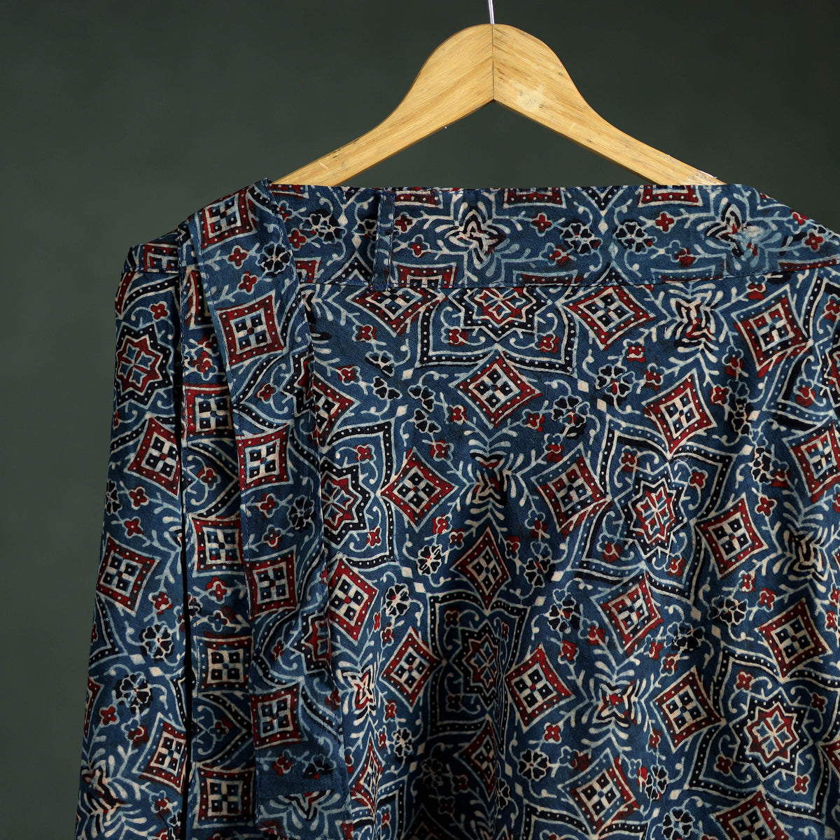 Ajrakh Hand Block Print Cotton Wrap Around Skirt 17