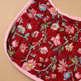 Red Handmade Cotton Baby Bib