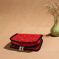 Red Handmade 4 Pockets Cotton Jewellery Bag