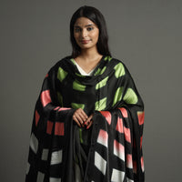 Multicolor - Shibori Clamp Dyed Modal Silk Dupatta with Zari Border 22