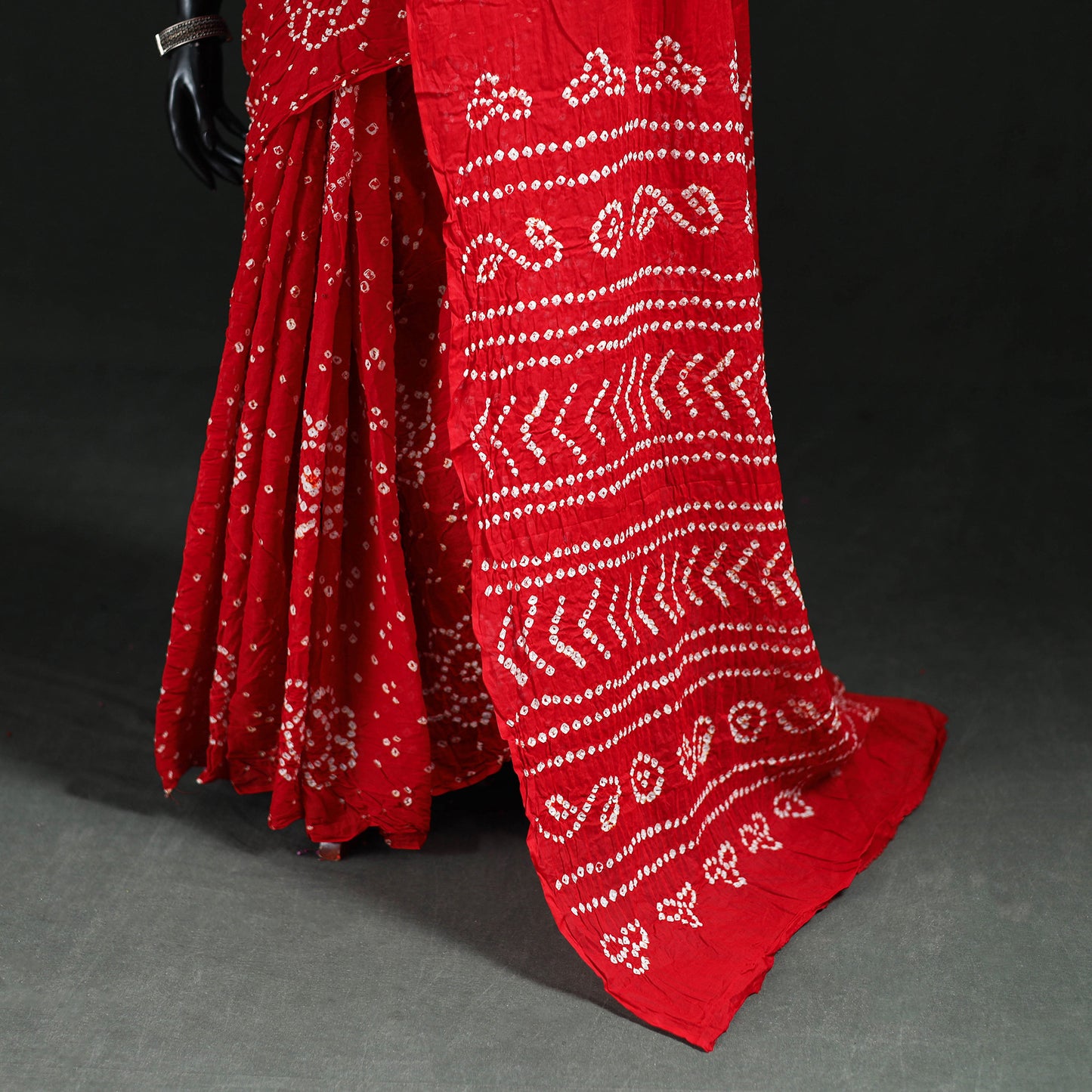 Kutch Bandhani Tie-Dye Cotton Saree 66