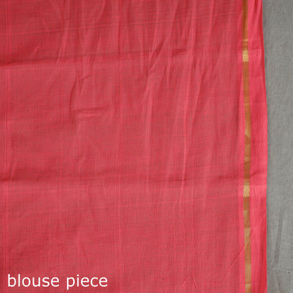 Red - Traditional Venkatagiri Handloom Cotton Thread & Zari Buti Saree 30