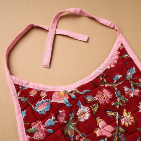 Red Handmade Cotton Baby Bib