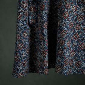 Ajrakh Hand Block Print Cotton Wrap Around Skirt 17