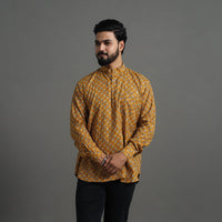 Kantha Stitch Cotton Short Sanganeri Kurta for Men 06