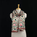 Beige - Ranihati Chanderi Silk Hand Embroidered Stole 23