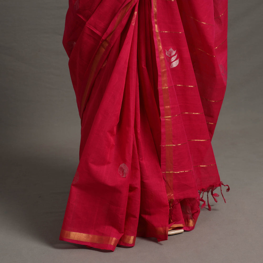 Pink - Sunrise Buta Jamdani Cotton Handloom Saree 73