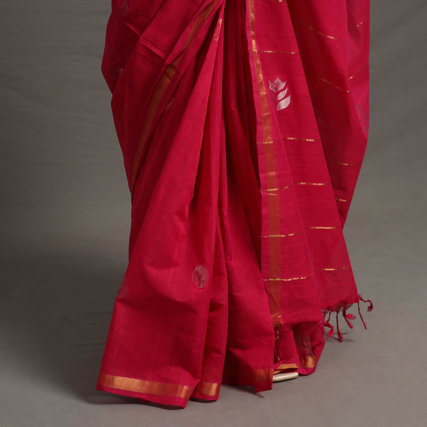 Pink - Sunrise Buta Jamdani Cotton Handloom Saree 73