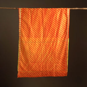 Chanderi Silk Leheriya Tie-Dye Saree with Zari Border 05