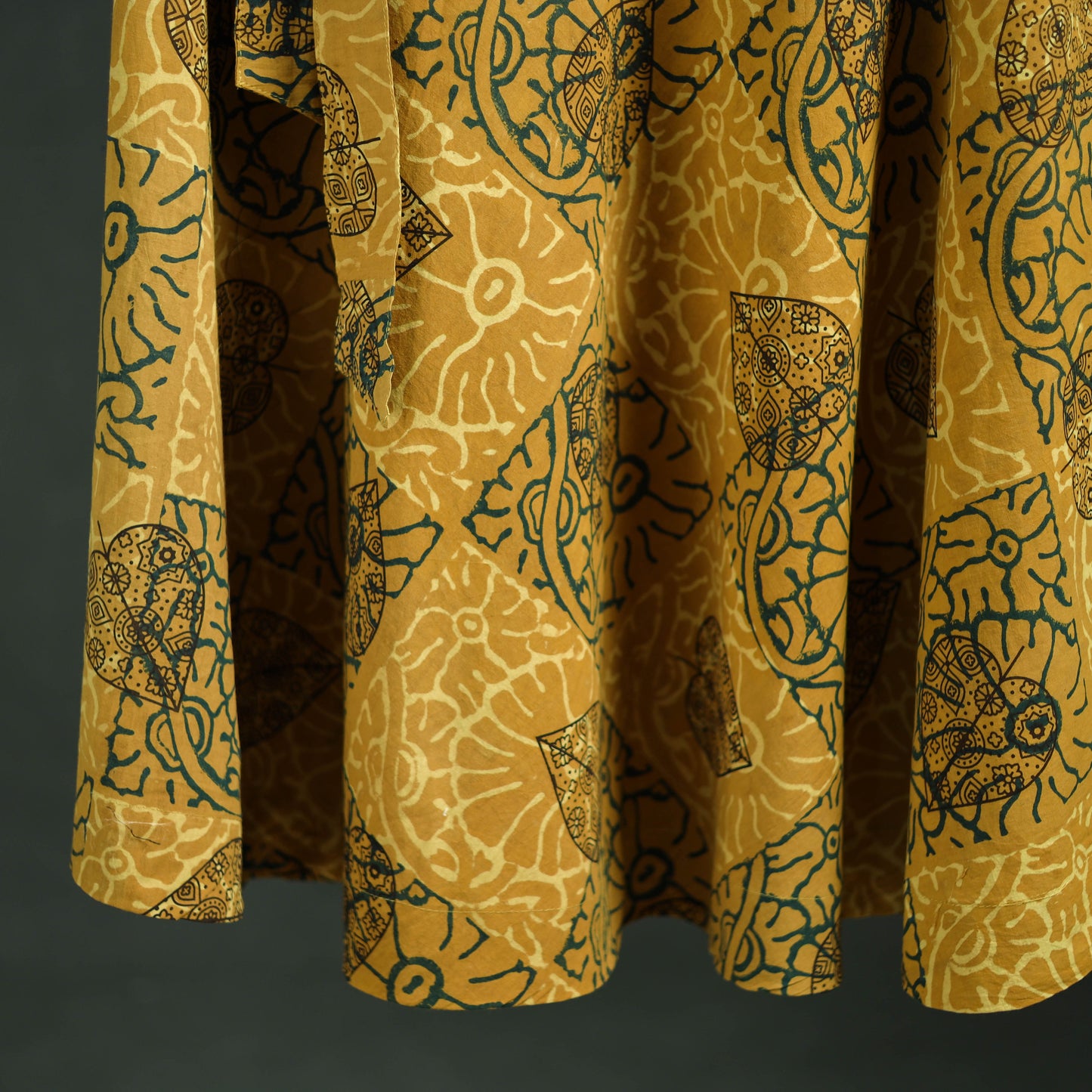Ajrakh Hand Block Print Cotton Wrap Around Skirt 38