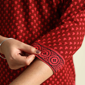 Red - Bagh Block Printed Cotton Kurta with Palazzo Set