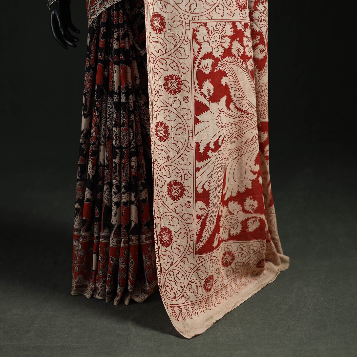 Kalamkari Printed Cotton Saree 17